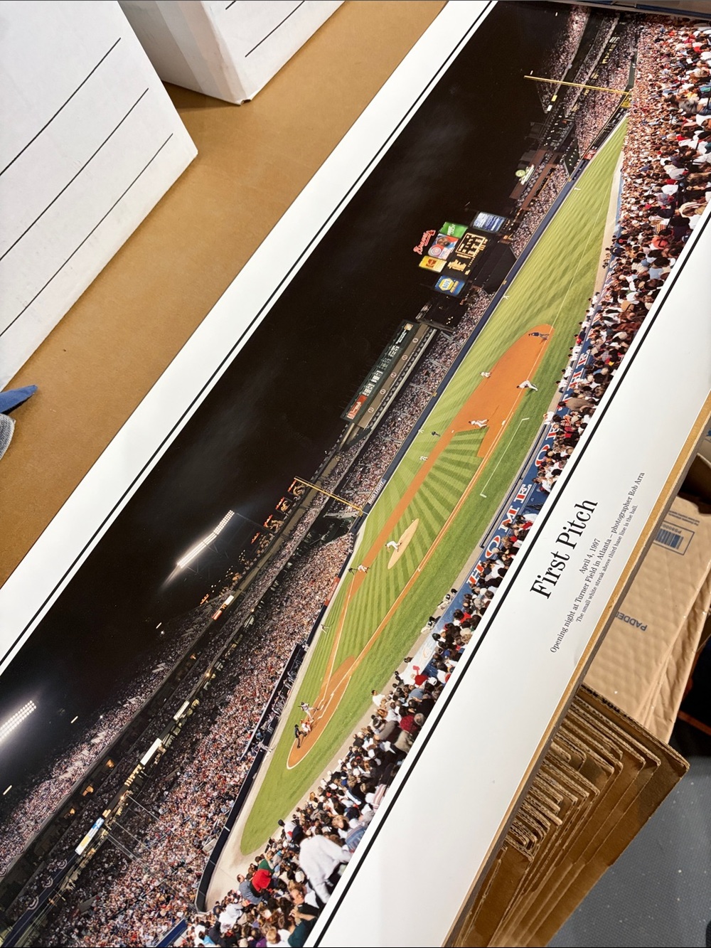 Atlanta Braves "First Pitch" (4/4/1997) Turner Field Panoramic Poster Print